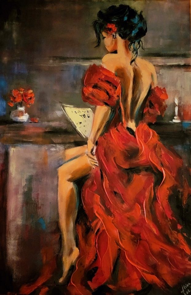 ArteDiAlina.com painting: Lettre d'amour